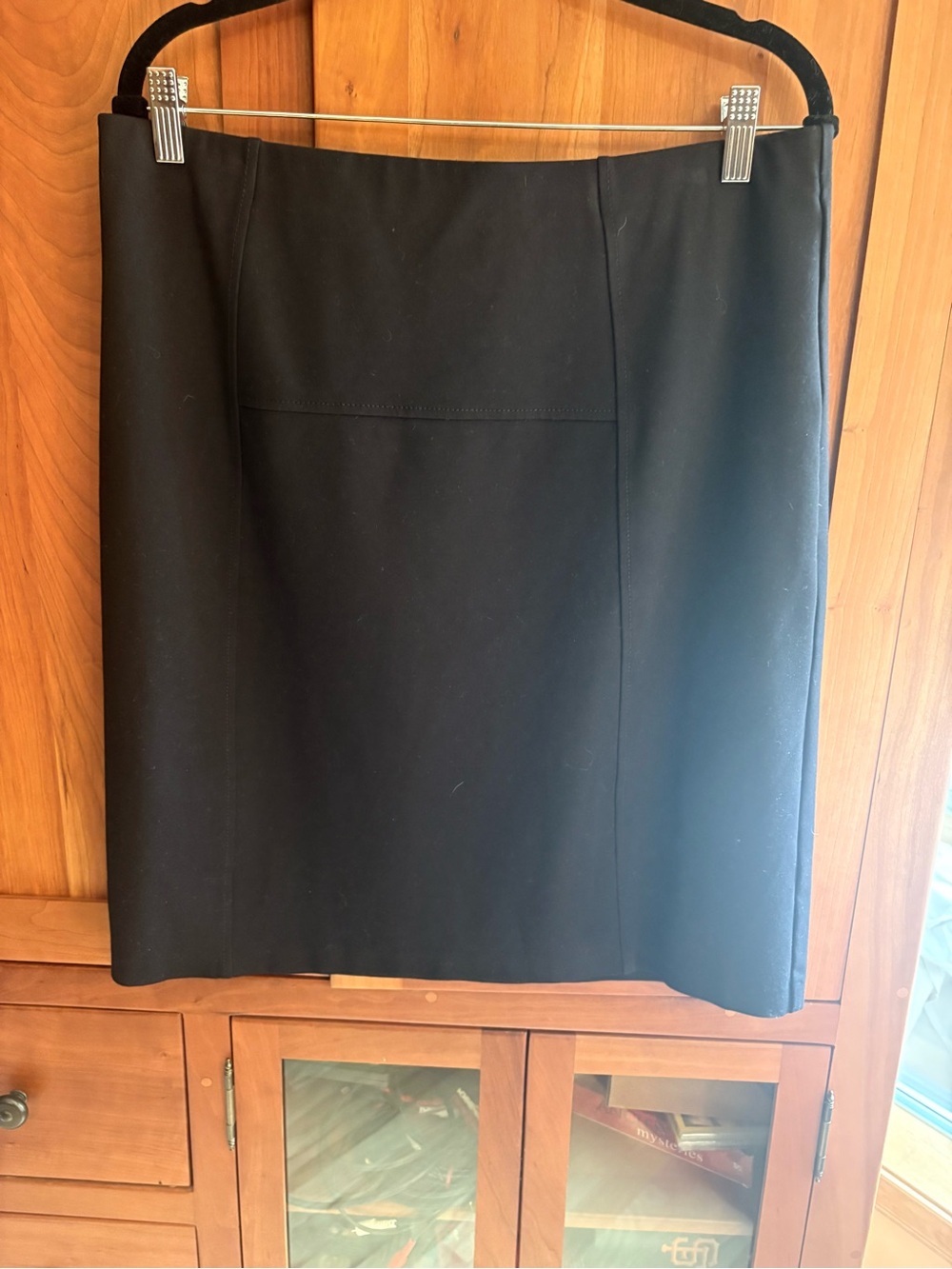 NWOT NIC+ZOE Black Womens Pencil Skirt SZ L.